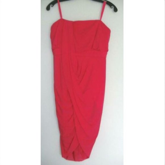 BCBG Max Azria Runway Pink Strapless Drape Dress 6 - Picture 2 of 7